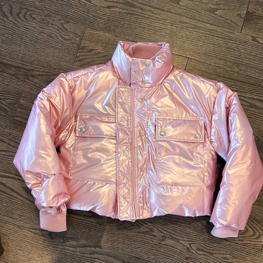 Shiny Pink Puffer Jacket